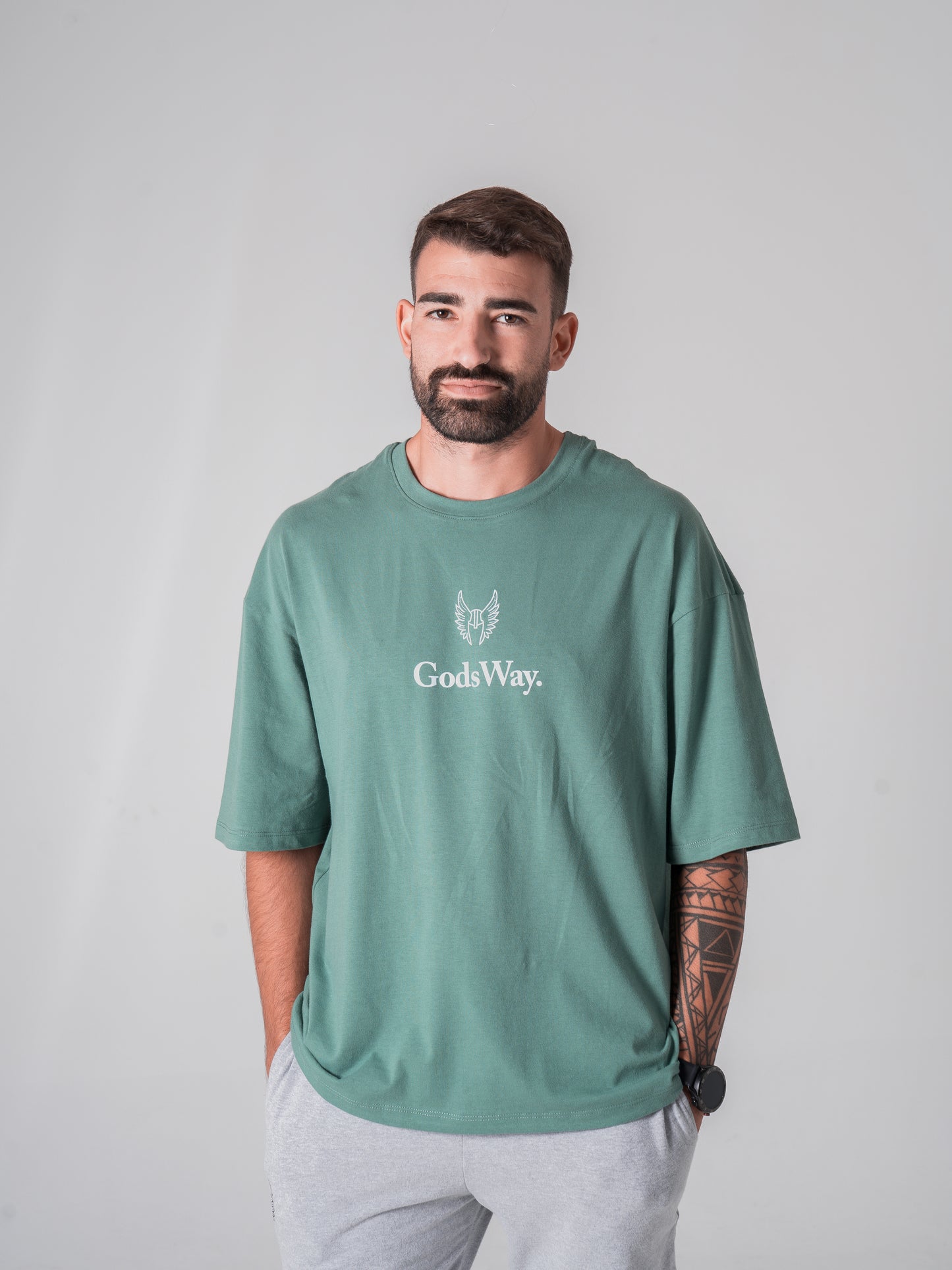 Remera Oversize Verde x Alma&Mente