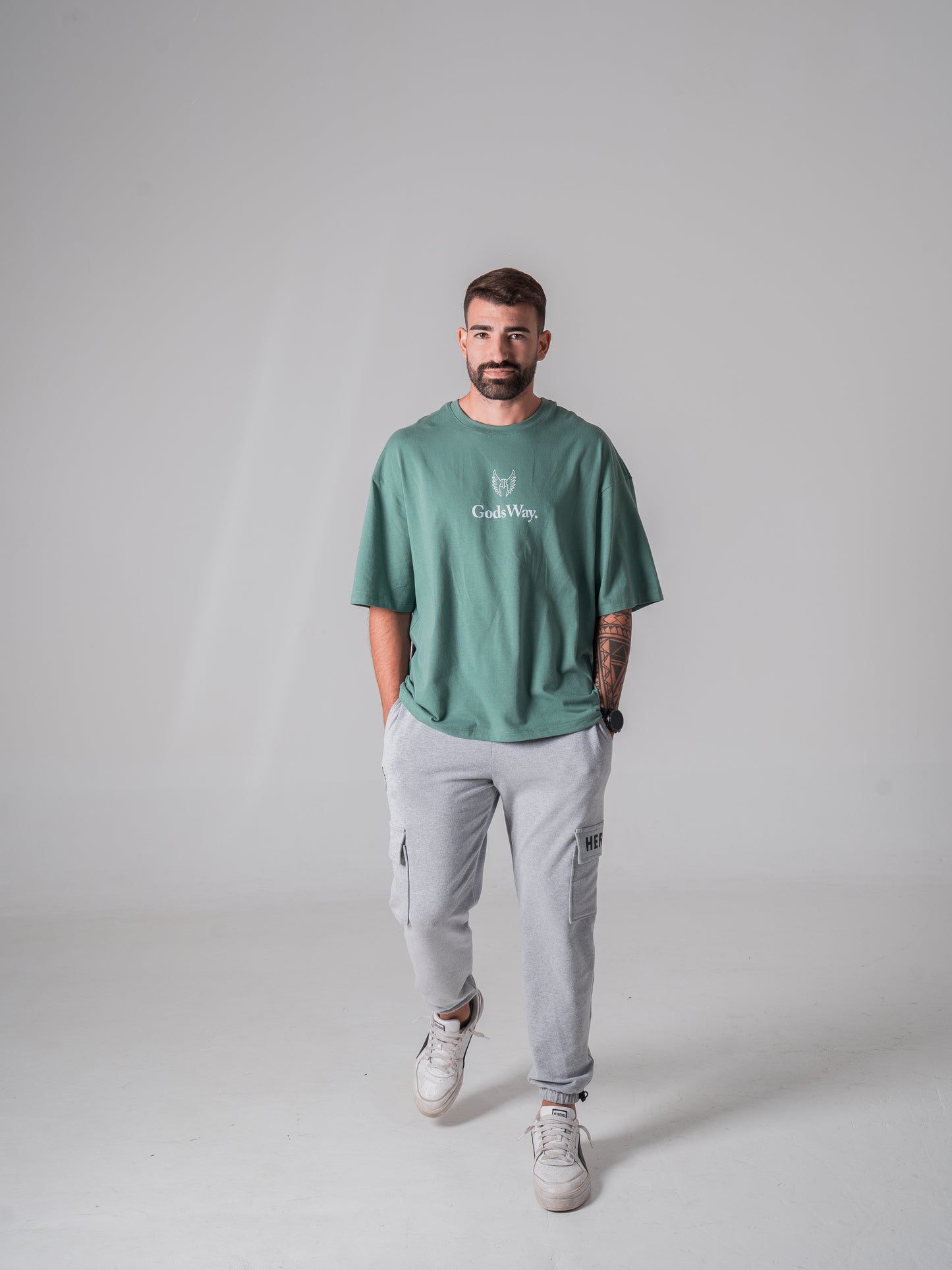 Remera Oversize Verde x Alma&Mente
