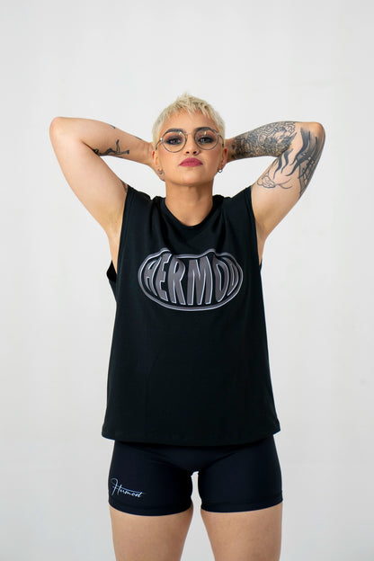 Musculosa boxy black 80