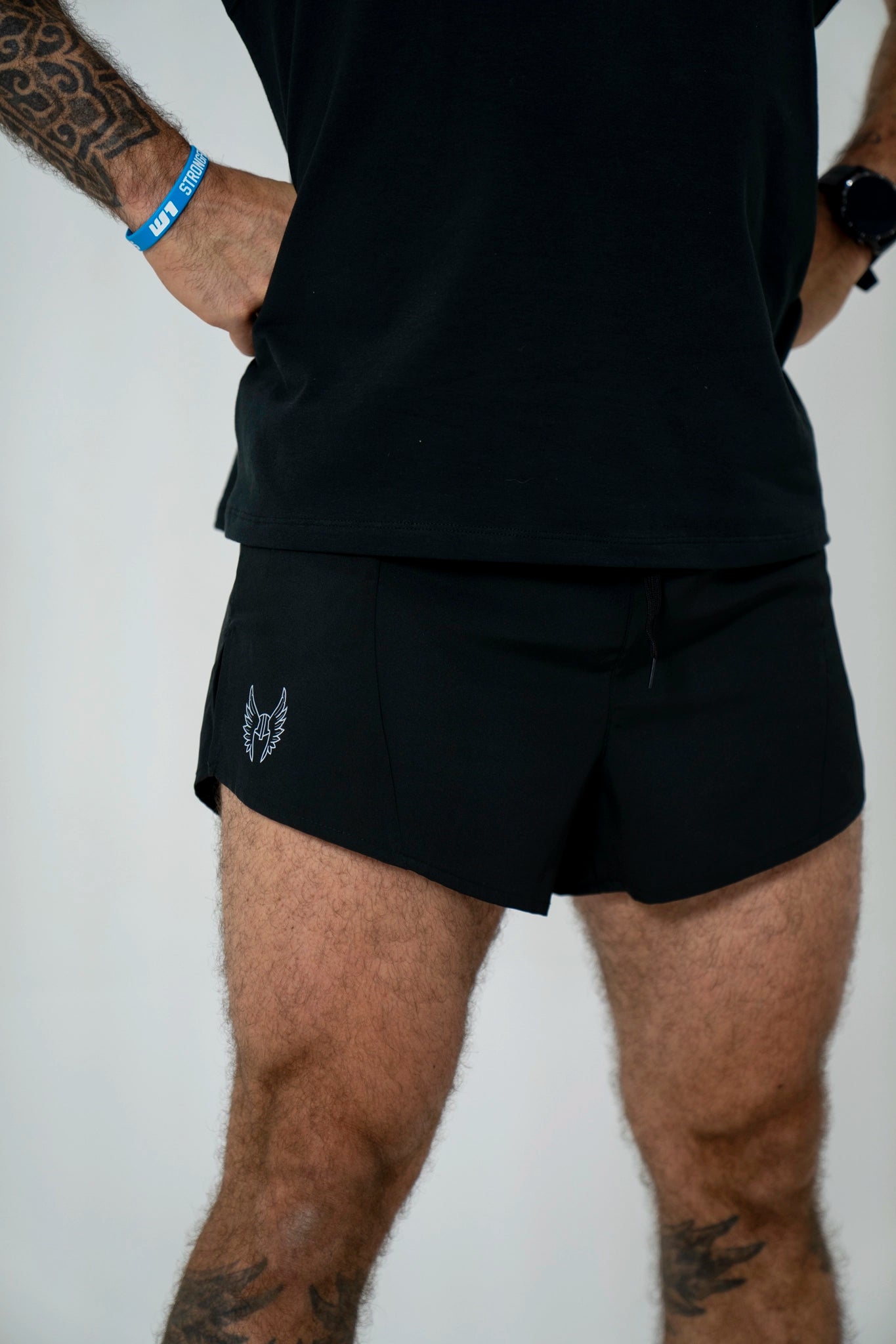 Short correr Hombre black 80