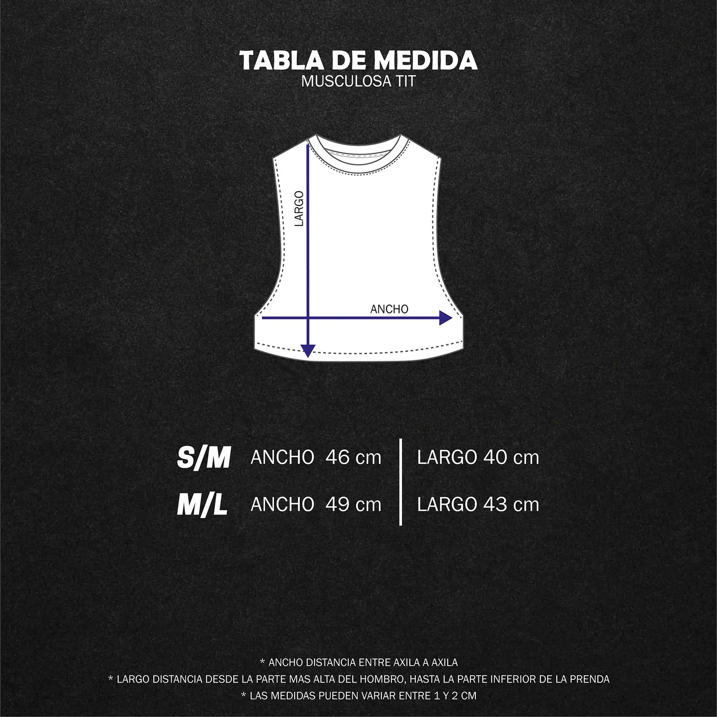 Musculosa tit black 80