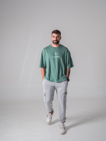 Remera Oversize Verde x Alma&Mente