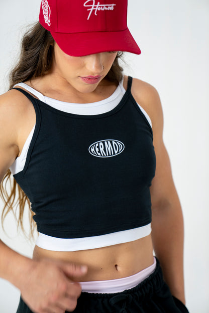 Musculosa Justa doble black 80