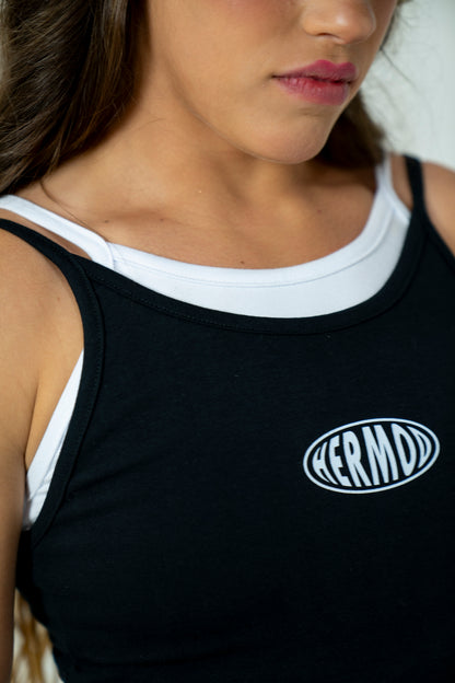 Musculosa Justa doble black 80