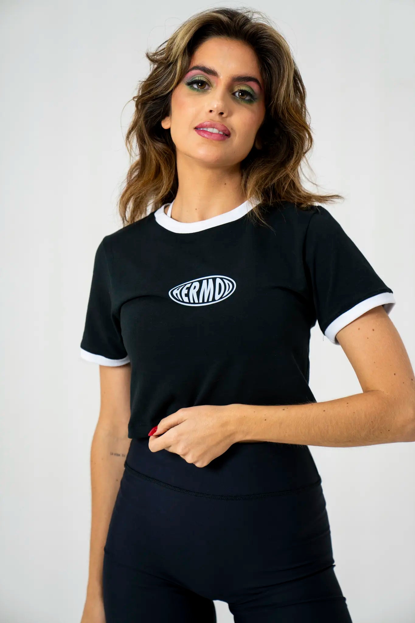 Remera justa black 80